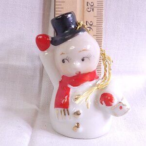 Antique Snowman Bell Ornament